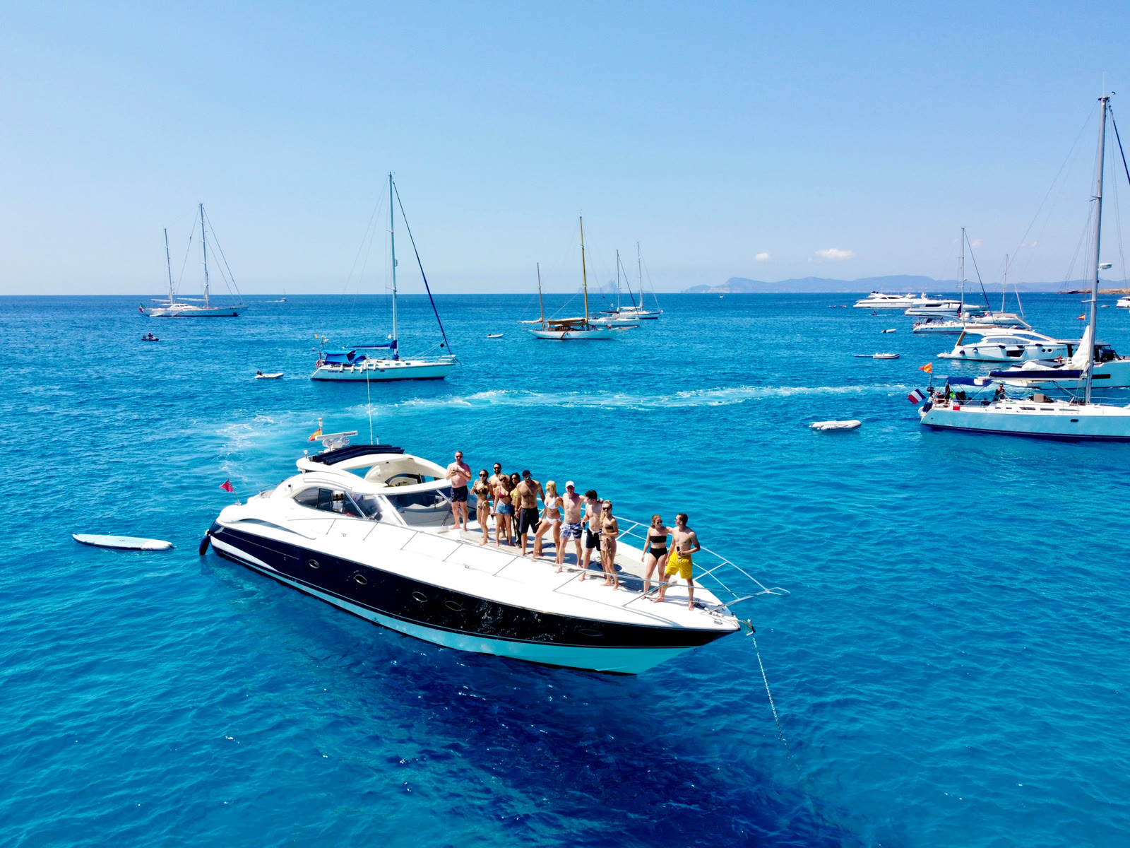 Luxury yacht at sea
